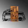 Wallity Caravan Holiday - 379 Accesorio de Pared de Madera y Metal Nogal y Negro